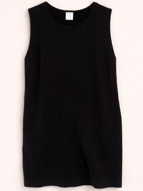 Serra Black Tank Dress XL Sleeveless Mini Stretch Basic